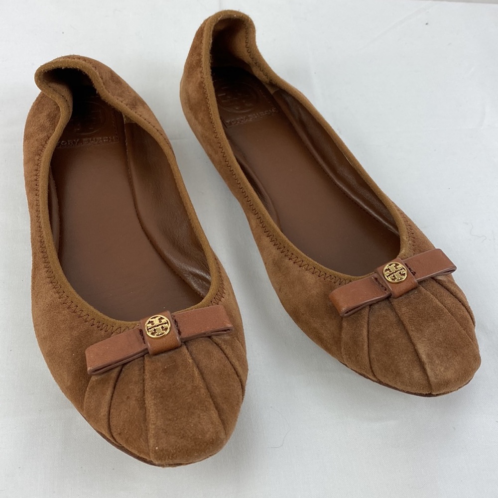 COPY - Tory Burch Flats Size 8 Tan Suede Loafers Ballet VGC